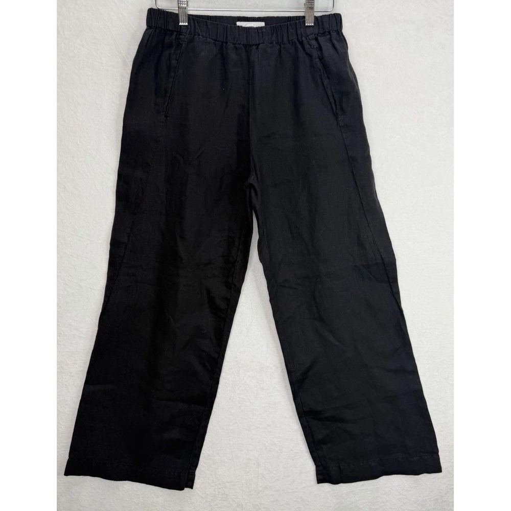 Velvet by Graham & Spencer Black Linen Pants Size Small - Picture 2 of 6
